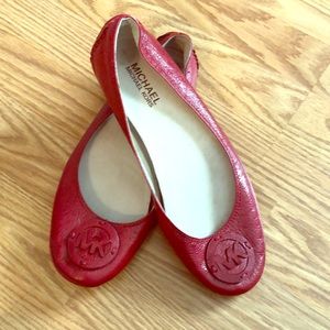 Women’s red Michael Kors flats size 8